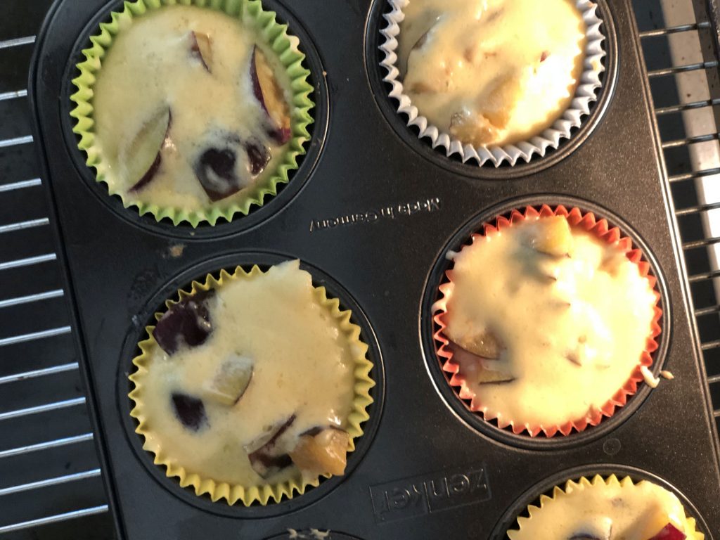 Pflaumen Muffins Teig