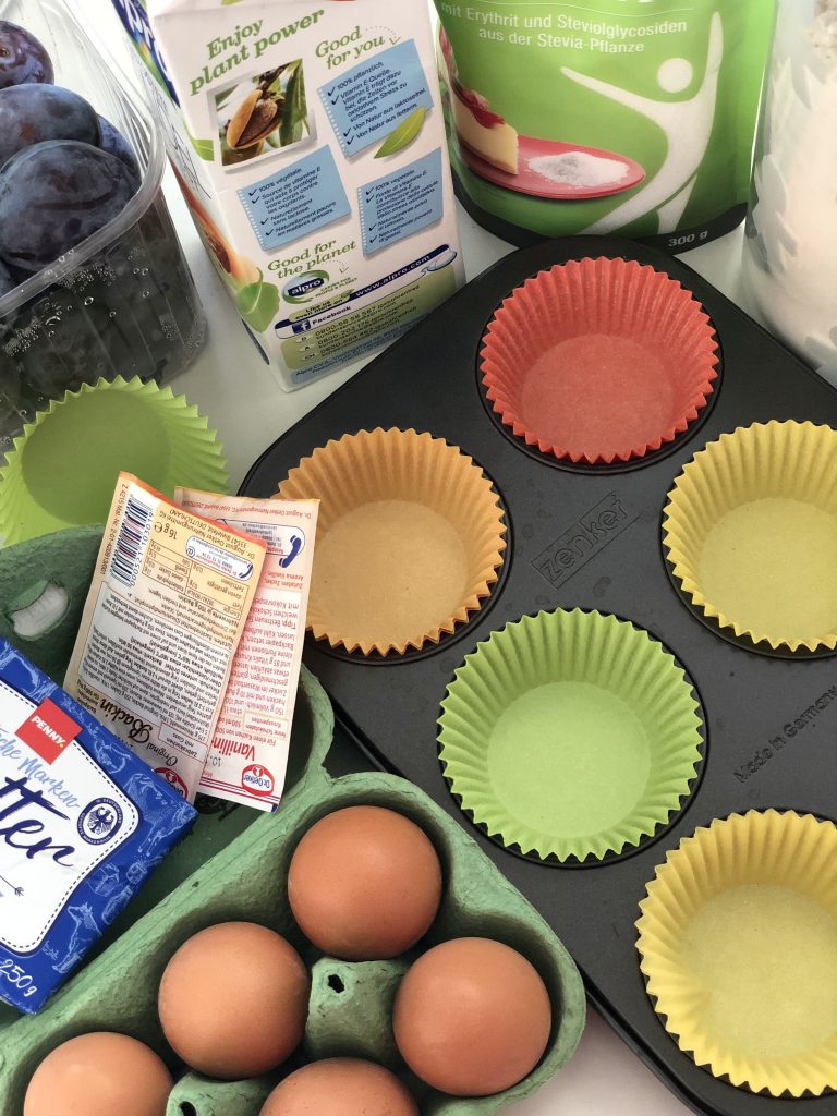 Pflaumen Muffins Zutaten